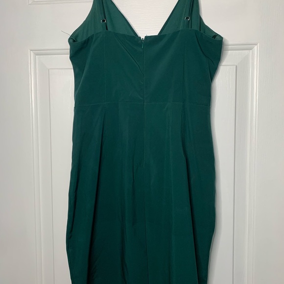 Forest Green V-Neck Fashion Nova Dress Women’s Small I Want You Back Surplice - Picture 3 of 4